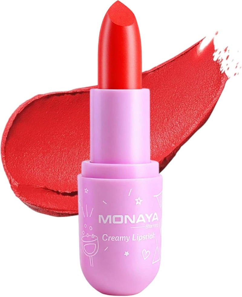 Monaya L009 Creamy Lipstick colors ï¼ŒMega Last High-Shine Lipstick Lip Color Nourishing High-Shine, Buildable & Blendable Creamy Color, Cruelty-Free & Vegan (L302#)