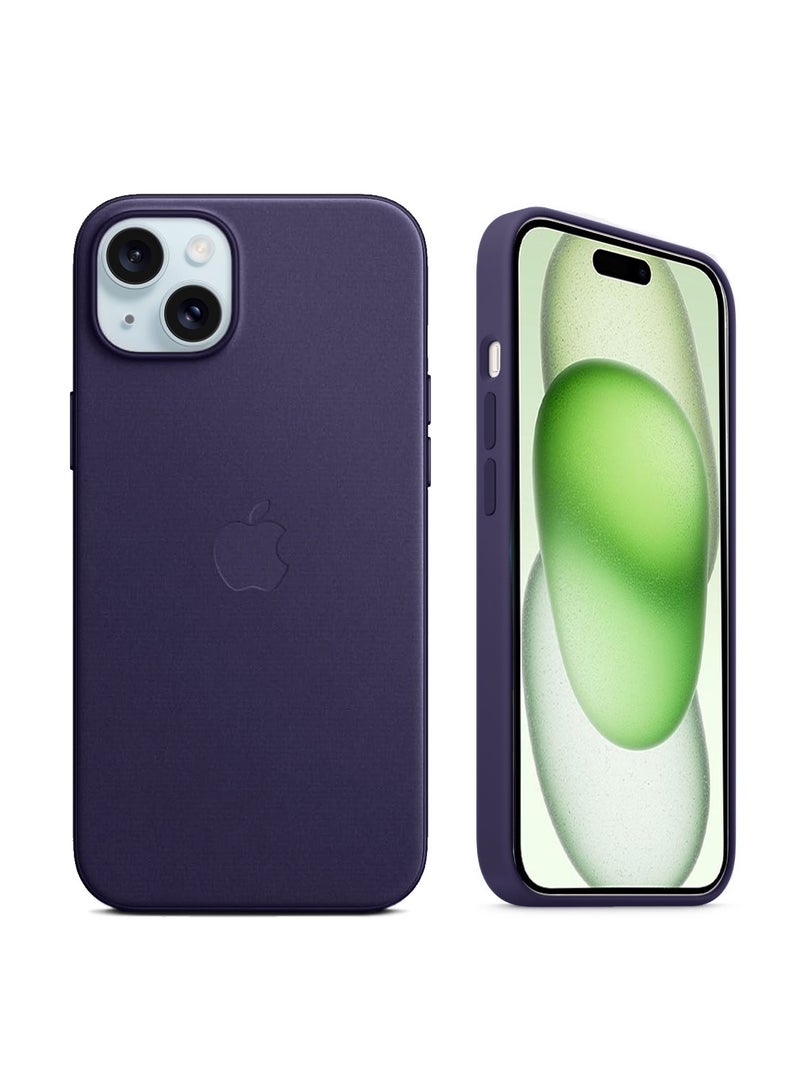 Wtech Soft Liquid Silicone Case Cover With MagSafe For Apple iPhone 15 Plus 2023 Elderberry - Image 1