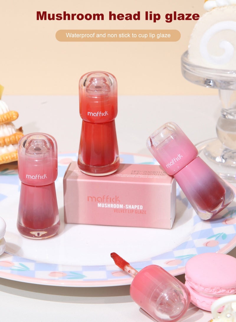 Maffick Lip Glaze Lipstick: Long-lasting, Non-sticking, Waterproof Lip Gloss - Image 5