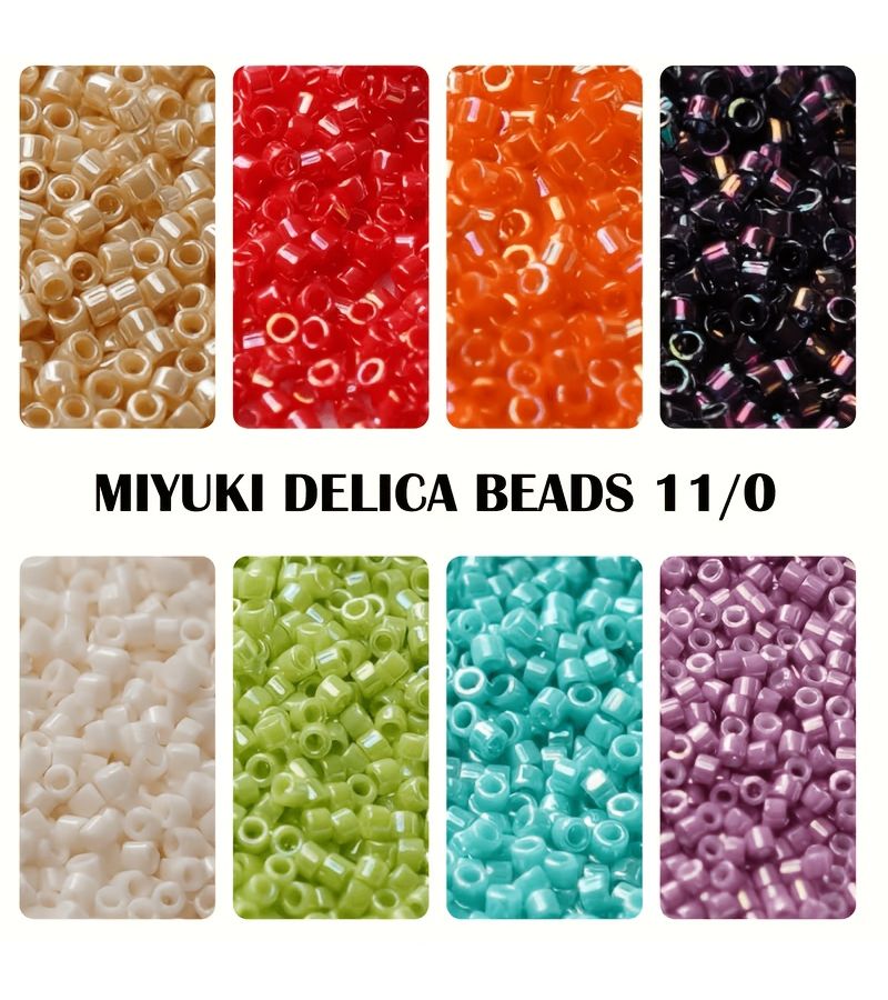 خرز MIYUKI Delica 8/11 كريمي أبيض، 230 قطعة، خرز زجاجي عالي الجودة غير باهت، مناسب لصنع المجوهرات ومشاريع الخرز والحرف اليدوية. - Image 3
