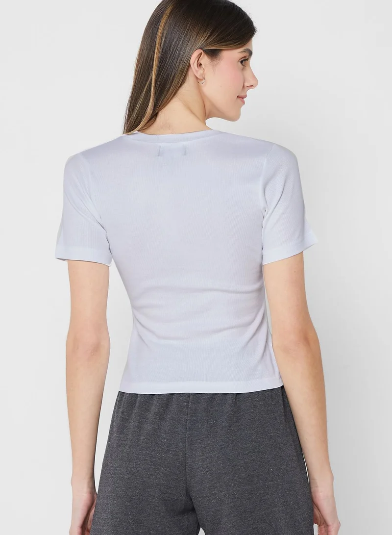 Ginger Basics Henley Ribbed T-Shirt