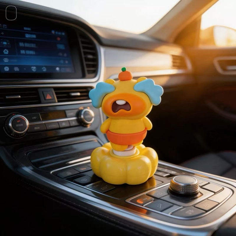 Capybara Lulu Plush Toy Car and Office Desk Rotating Ornament, Cute Hand-Held Figurine, Quirky Desktop Decoration - Image 4