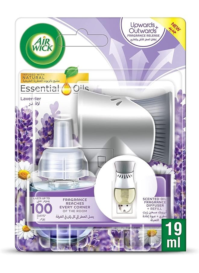 Air Wick - Freshener Electrical Plug In Kit With Essential Oil DiffUser Lavender, 19 Ml - Image 1