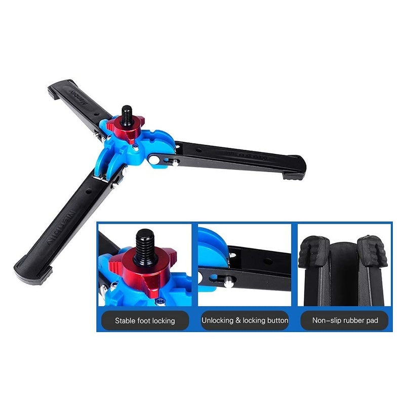MVPRO Portable Universal Mini Three Feet Support Tripod Stand Base Monopod Stand for Monopod Ball Head with 3/8" Screw to 1/4" Stud Converter - Image 5