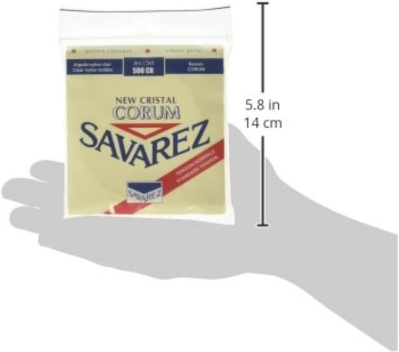 Savarez أوتار الجيتار الكلاسيكي سافاريز 500CR - عبوة من 6، توتر قياسي، نايلون شفاف - Image 2