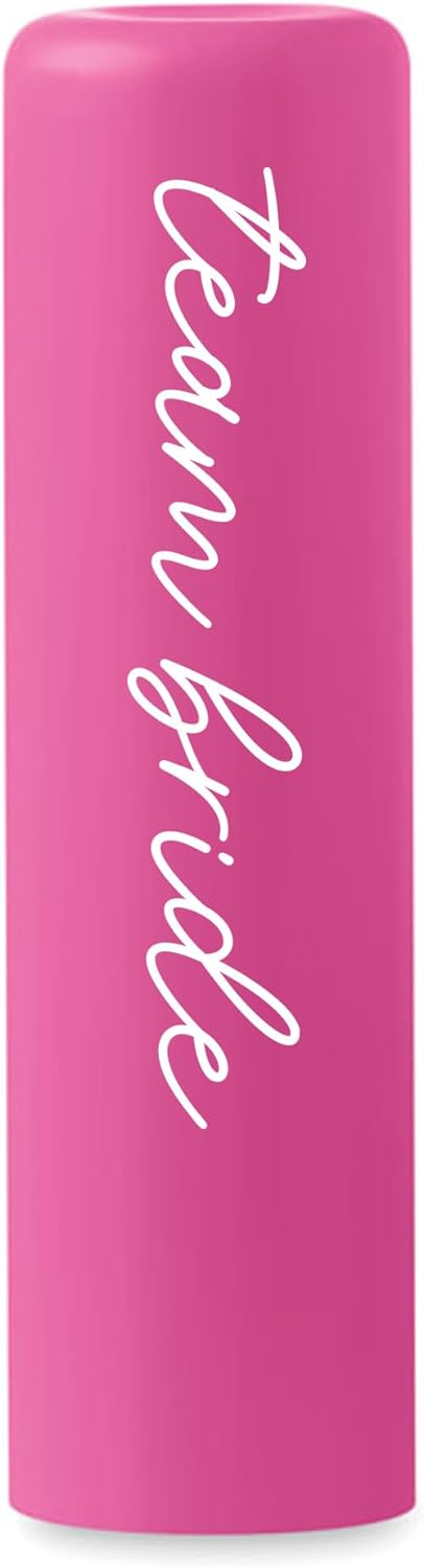 eBuyGB Team Bride Lip Balm Pink White Themed Hen Do Hen Party Favours Bachelorette Accessories Bridal Party Bag Filler Lip Balm Bride to Be Pink Team Bride