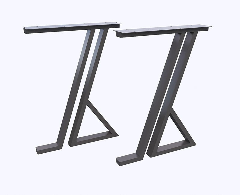 Dcloud Metal Table Legs 6Shape Desk Legs Modern Welded Cast Iron Dining Table Legs Base DIY Industrial Table Legs 2pcs Set Black 6 Shape Leg - Image 3
