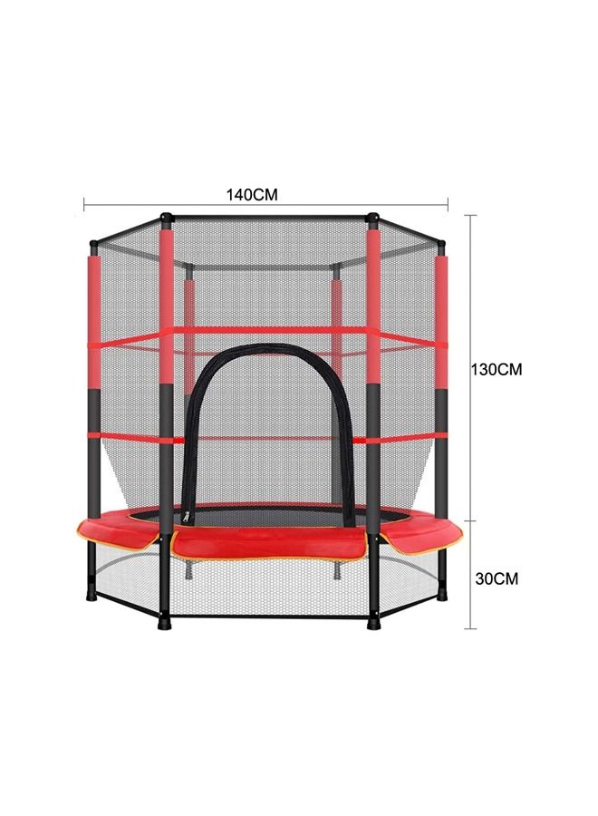 XIANGYU 5.5 FT Kids Trampoline with Safety Enclosure Net | Outdoor Indoor Mini Trampolines for Kids Jumping Mat and Spring Cover Padding - Image 2