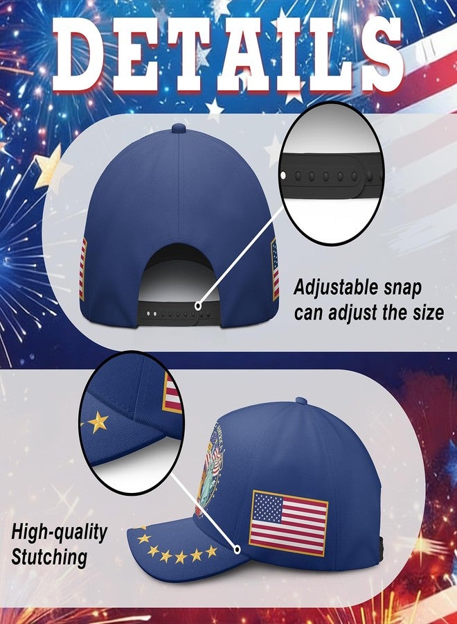 singwe 250 Anniversary USA Hat Eagle & Liberty & Cross 1776-2026 United States 250th Hats Patriotic Patterned Baseball Cap for Men Women Blue - Image 2