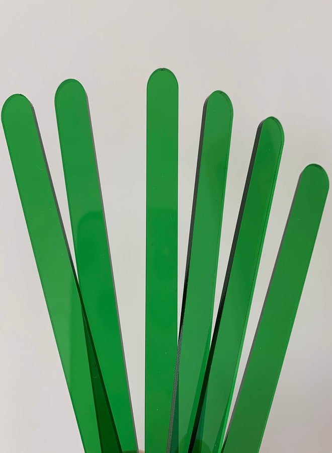 NUORUI Set of 30 Reusable Acrylic Cakesicle Sticks, Gold Mirror Popsicle Sticks for Party Favors (Translucent Green) - Image 2
