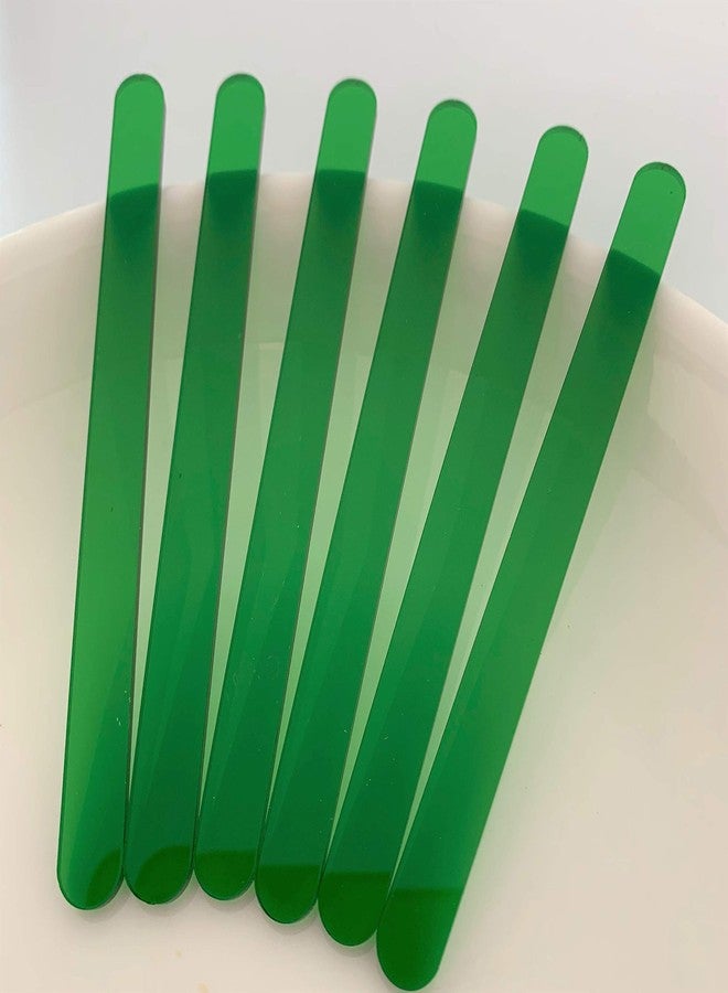 NUORUI Set of 30 Reusable Acrylic Cakesicle Sticks, Gold Mirror Popsicle Sticks for Party Favors (Translucent Green) - Image 1