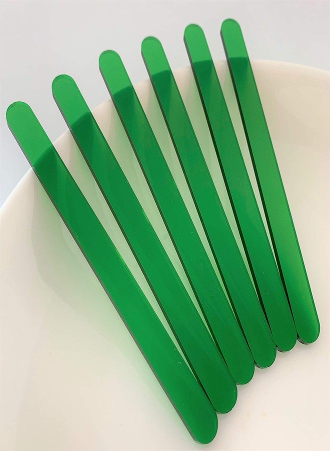 NUORUI Set of 30 Reusable Acrylic Cakesicle Sticks, Gold Mirror Popsicle Sticks for Party Favors (Translucent Green) - Image 3