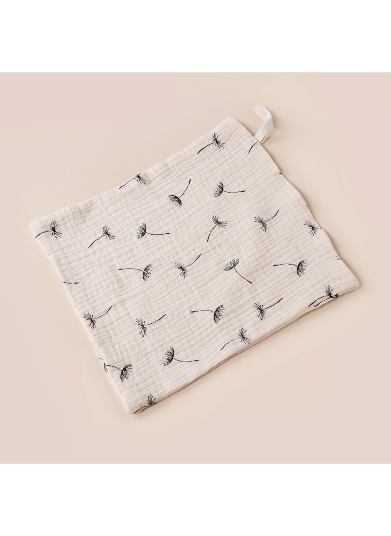 Generic Baby Cotton Soft Towel with Muslin Dual Layer Rice dandelion 