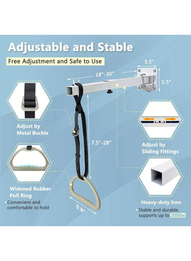 KAAMOS Bed Trapeze Bar for Elderly Bed Pull Up Lift Assist Trapeze Bar Mobility Handicap Medical Trapeze Bars for Get Out of Bed Hospital Overhead Transfer Helper Handle - Image 4