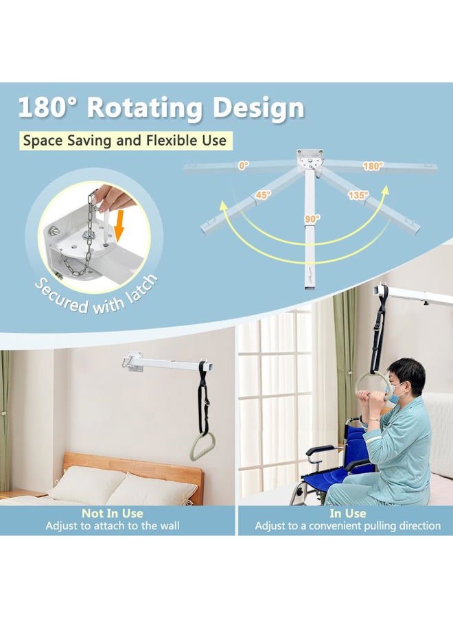 KAAMOS Bed Trapeze Bar for Elderly Bed Pull Up Lift Assist Trapeze Bar Mobility Handicap Medical Trapeze Bars for Get Out of Bed Hospital Overhead Transfer Helper Handle - Image 5