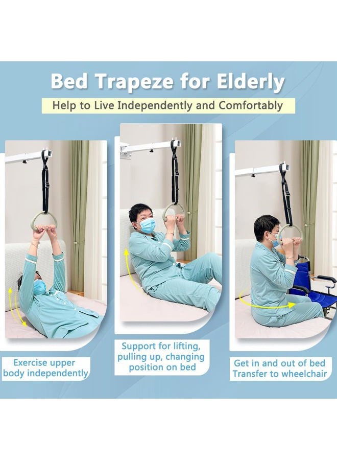 KAAMOS Bed Trapeze Bar for Elderly Bed Pull Up Lift Assist Trapeze Bar Mobility Handicap Medical Trapeze Bars for Get Out of Bed Hospital Overhead Transfer Helper Handle - Image 2