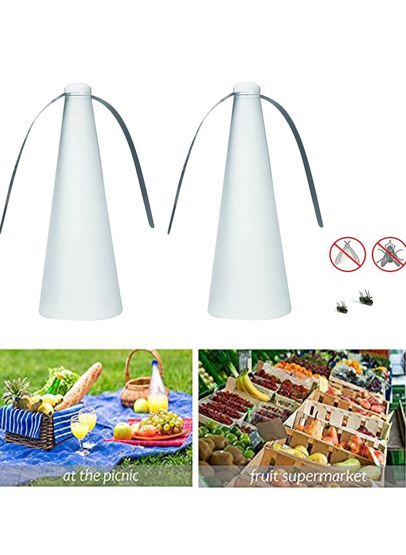 Captaintech Repellent Fan, Portable Table Fly Fan, Lightweight, Durable and Odor-Free Fly Repellent Fan Keep Flies and Bugs Away from Your Food Enjoy Outdoor Meal - Image 1