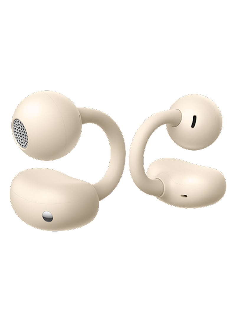 HUAWEI FreeClip Wireless Earphones, Bluetooth Earbuds, Futuristic Aesthetic Design, Feather-Like Wearing, Open-Ear Listening, Long Battery Life, iOS And Android Beige - Image 2