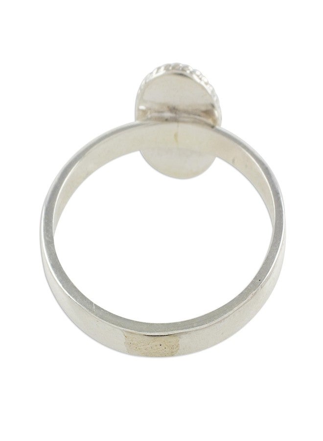 NOVICA Artisan Handmade Jade Solitaire Ring Apple Green Crafted Guatemala Sterling Silver [crownbezel 0.4 in L x 0.3 in W x 0.2 in H Band Width 2 mm W] ' Oval Beauty' - Image 4