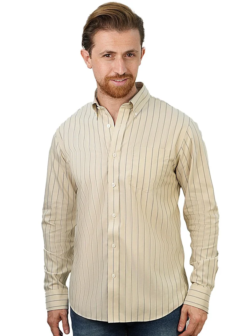 Men's Wrinkle-Free Long Sleeve Cotton Oxford Shirt