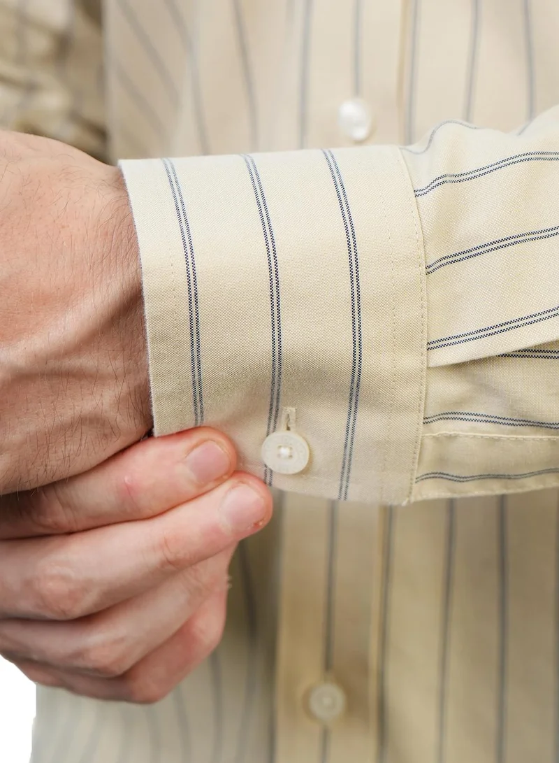 GIORDANO  Men's Wrinkle-Free Long Sleeve Cotton Oxford Shirt for Men | Best Price UAE