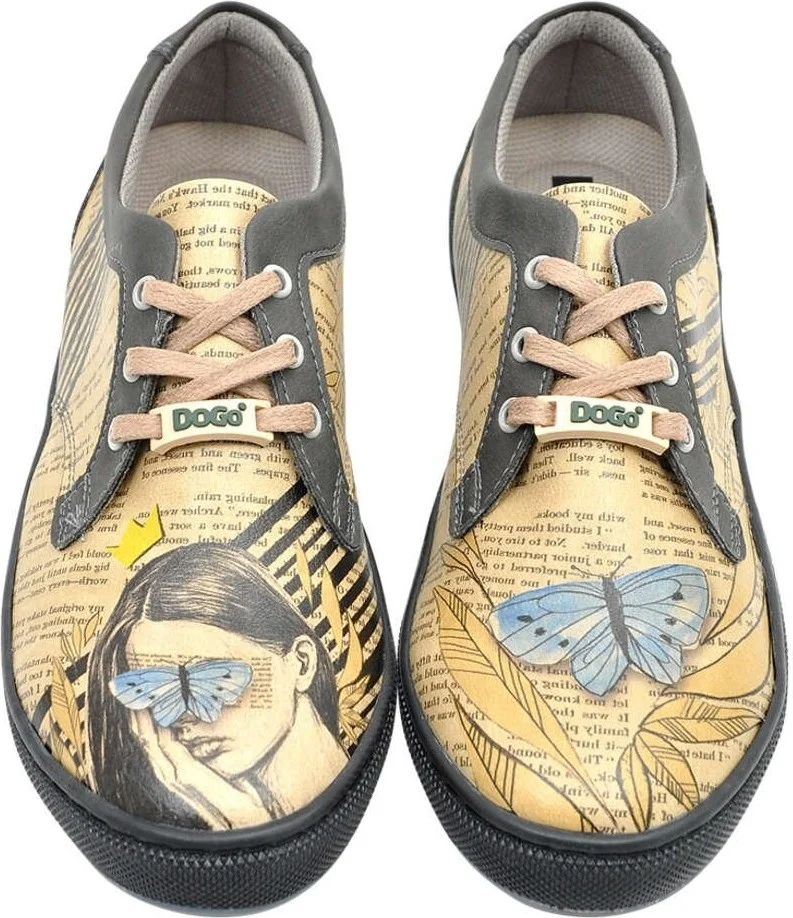 دوجو Cord Women's Shoes Design Printed Vegan Butterfly Queen