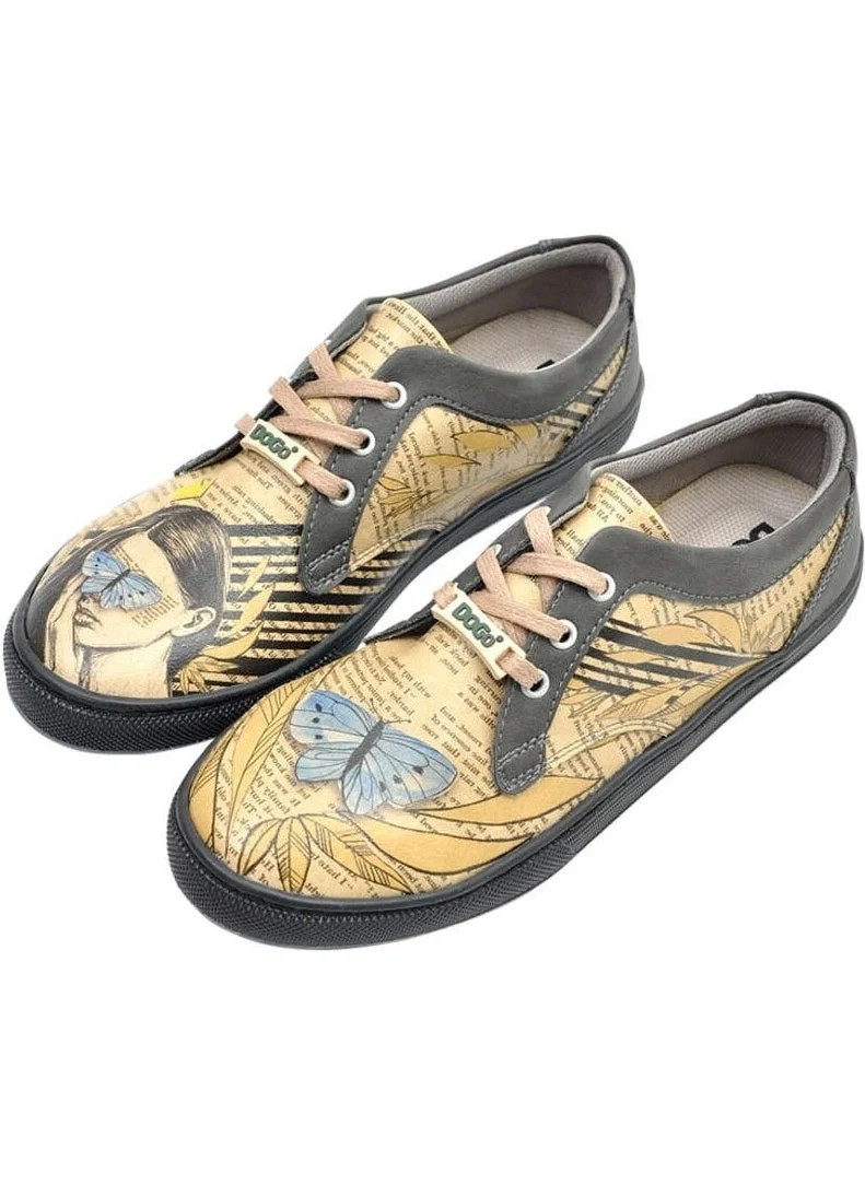 دوجو Cord Women's Shoes Design Printed Vegan Butterfly Queen