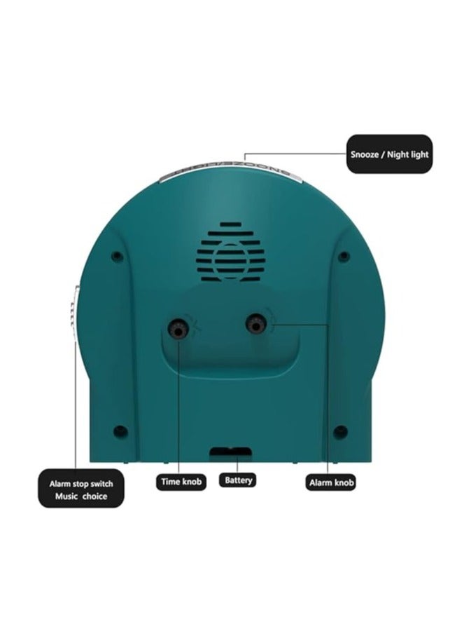 SYOSI Silent Analog Alarm Clock, Non Ticking, Heavy Sleepers, Snooze, 6 Wake Up Sounds, Battery Operated and Light Functions, Easy Set, for Heavy Sleepers Adults, Perfect Gift for Lovers, Friends, Children - Image 5