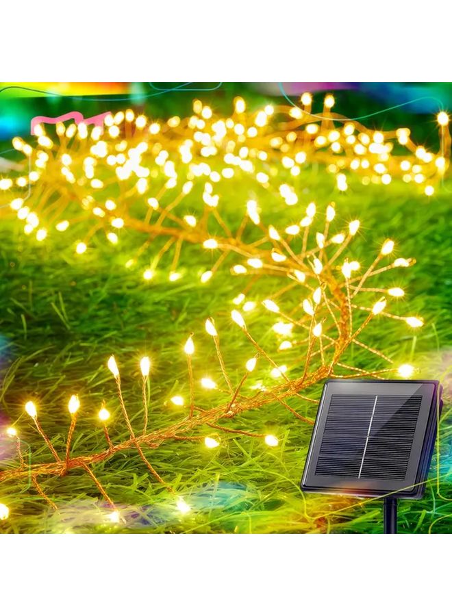 Solar Firecracker Lights 100 LEDs Warm White 196.85 Inch 8 Modes Outdoor Decor - Image 2
