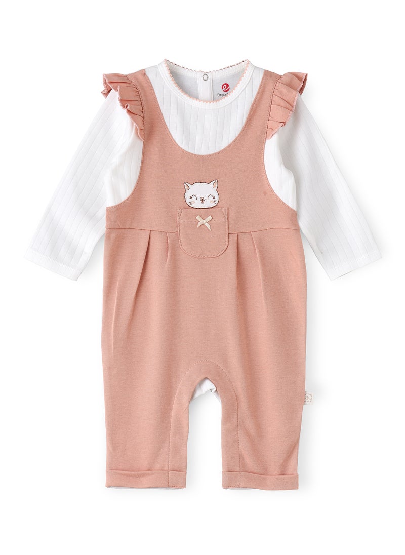 Elegant Kids - Sleepsuit of Cotton for Girls, Soft and Comfortable Cotton, Perfect for Everyday Wear and Easy Diaper Changes - Image 1