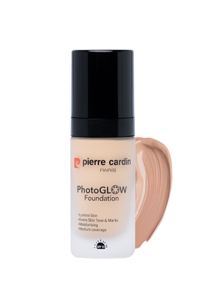Pierre Cardin Photoglow Foundation Light Skin with Neutral 301 - Image 3