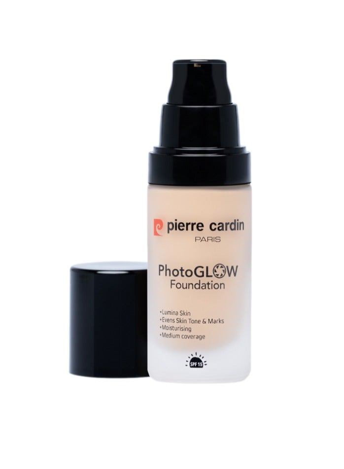 Pierre Cardin Photoglow Foundation Light Skin with Neutral 301 - Image 2