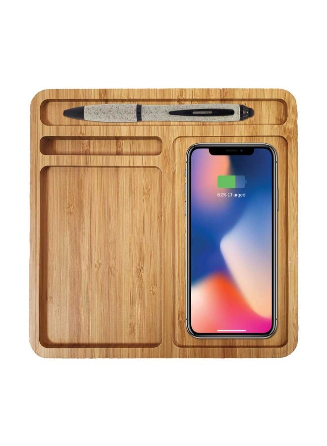 BYFT Bamboo Wireless Charger Docking Station - Image 3