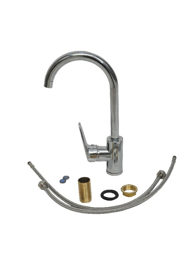 ITG Silver Kitchen Faucet – Hot & Cold, 360° Swivel, Water-Saving, SASO Certified, 5-Year Warranty - Image 2