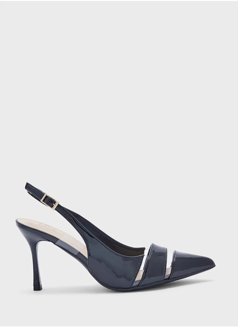 ايلا Cut Out Detail Clear Sling Back Pump