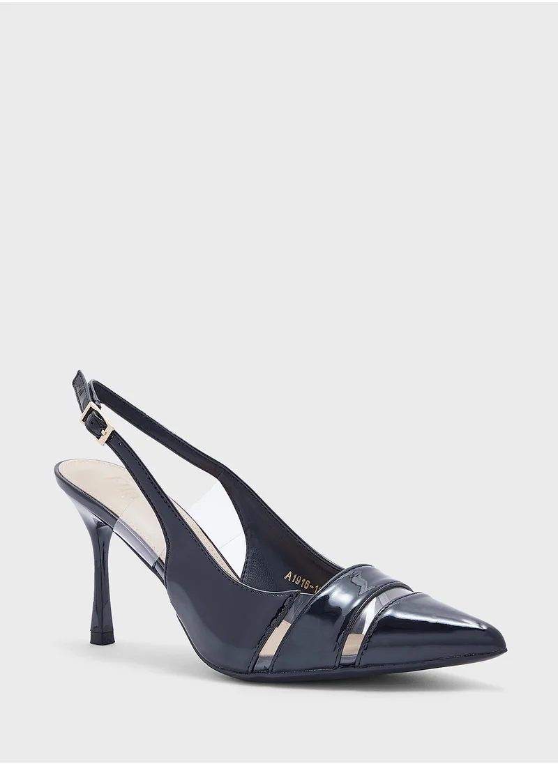 ايلا Cut Out Detail Clear Sling Back Pump