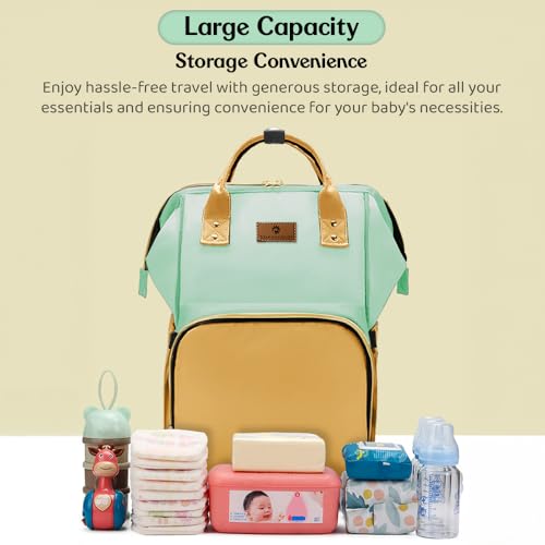 StarAndDaisy Diaper Bag for Mothers for Travel – 27L Lightweight Waterproof Leatherite Diaper Bag/Baby Bag for Mother Travel with 15 Multi-Purpose Pockets & Quick Access Diaper Pocket - Image 4