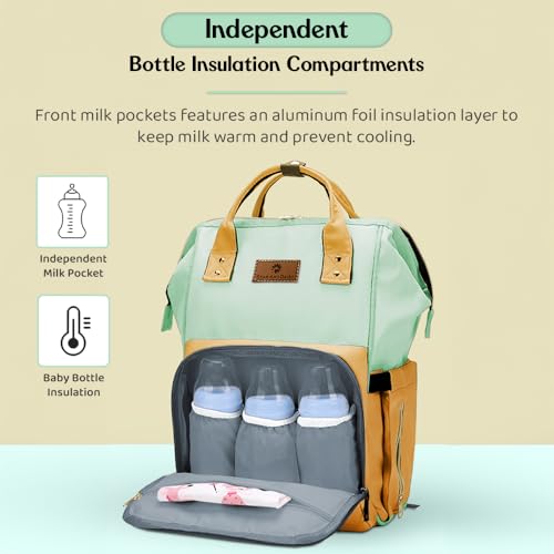 StarAndDaisy Diaper Bag for Mothers for Travel – 27L Lightweight Waterproof Leatherite Diaper Bag/Baby Bag for Mother Travel with 15 Multi-Purpose Pockets & Quick Access Diaper Pocket - Image 3