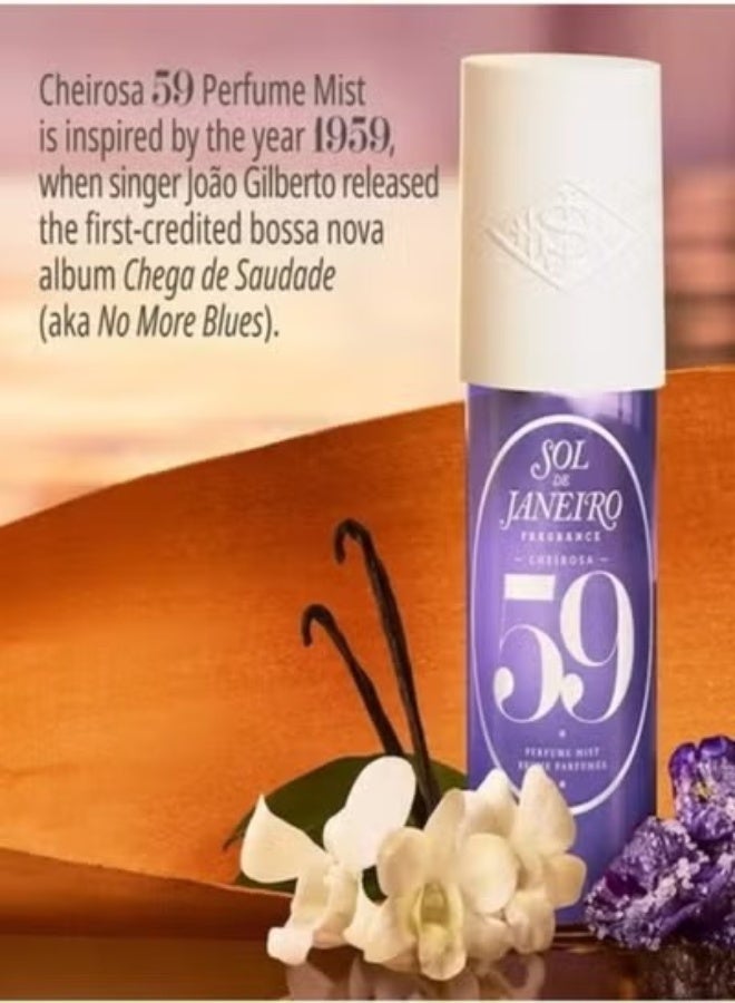 Sol de jainero Cheirosa 59 Perfume Mist – 90ml | Warm & Spicy Gourmand Fragrance with Notes of Vanilla Orchid, Sugared Violet, and Sandalwood for a Luxurious, Alluring Scent - Image 2