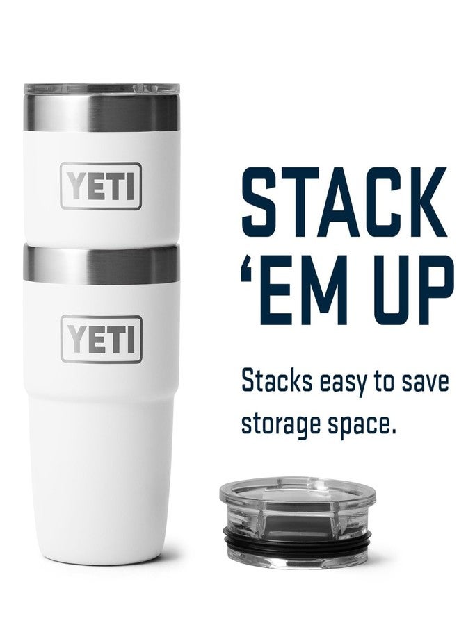YETI Rambler 8 oz Stackable Cup with DuraSip Ceramic Lining, White - Image 4