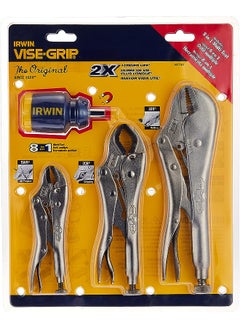 IRWIN 2077703 Vise-Grip Fast Release Locking Pliers Set With Free 8-In-1 Multi-Tool, 3-Piece  - Image 1