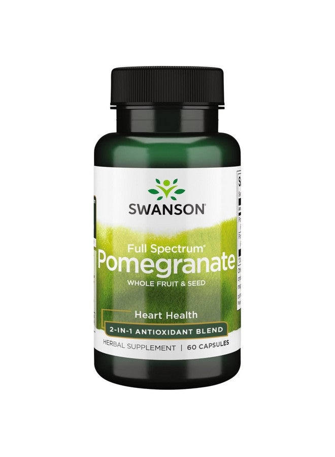 Swanson Full Spectrum Pomegranate Whole Fruit & Seed 60 Capsules - Image 1
