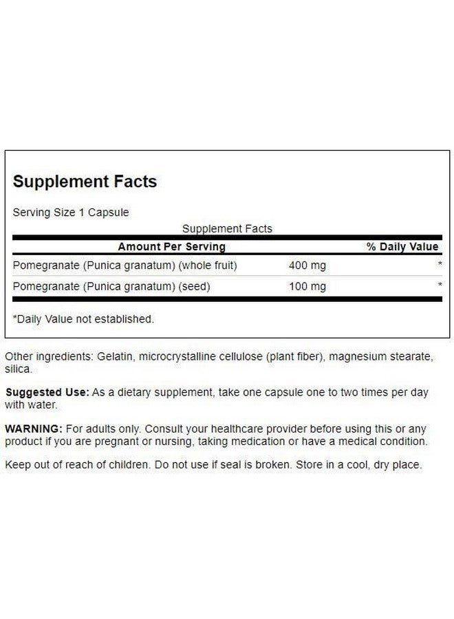 Swanson Full Spectrum Pomegranate Whole Fruit & Seed 60 Capsules - Image 2