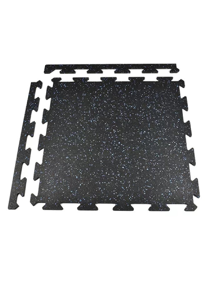 4-Piece UV Resistant Anti Slip Good Traction Rubber Mat Set Black and Green 50 x 54.6 x 3.6 cm CSP-RF-016 - Image 3