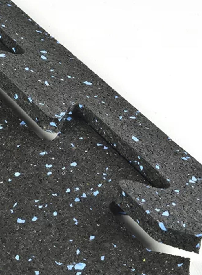 4-Piece UV Resistant Anti Slip Good Traction Rubber Mat Set Black and Green 50 x 54.6 x 3.6 cm CSP-RF-016 - Image 5