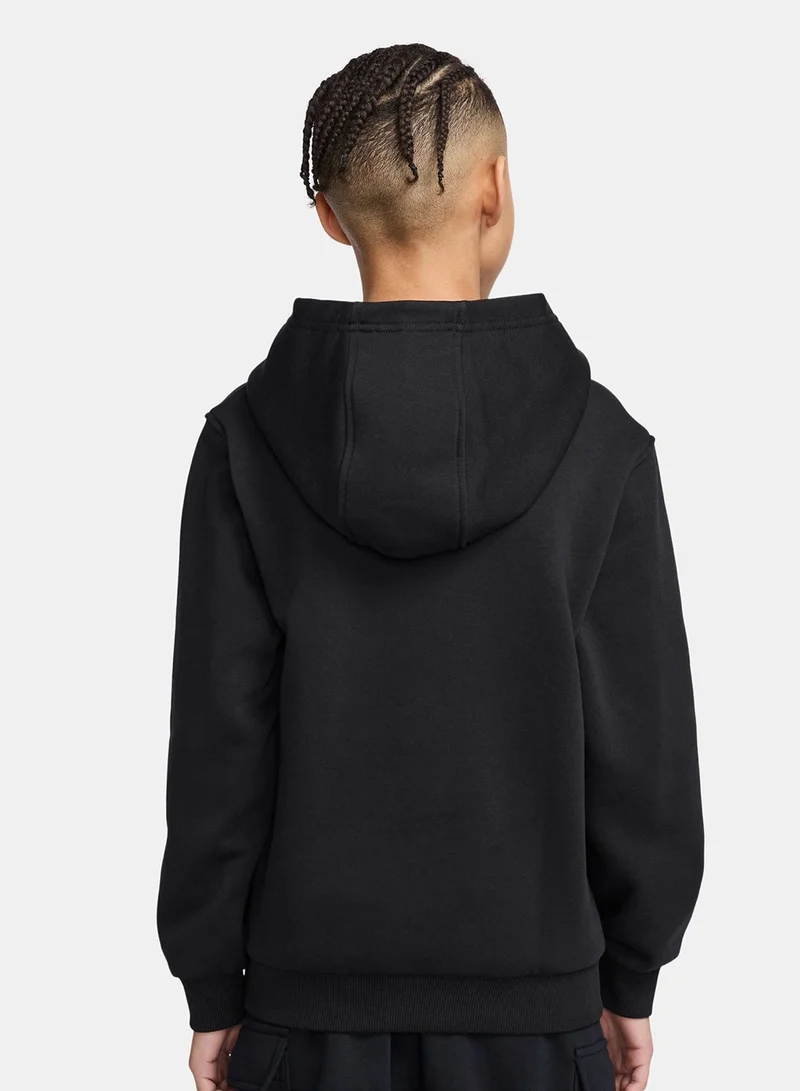 Nike Kids Nsw Club Fleece Hoodie Gold Satin