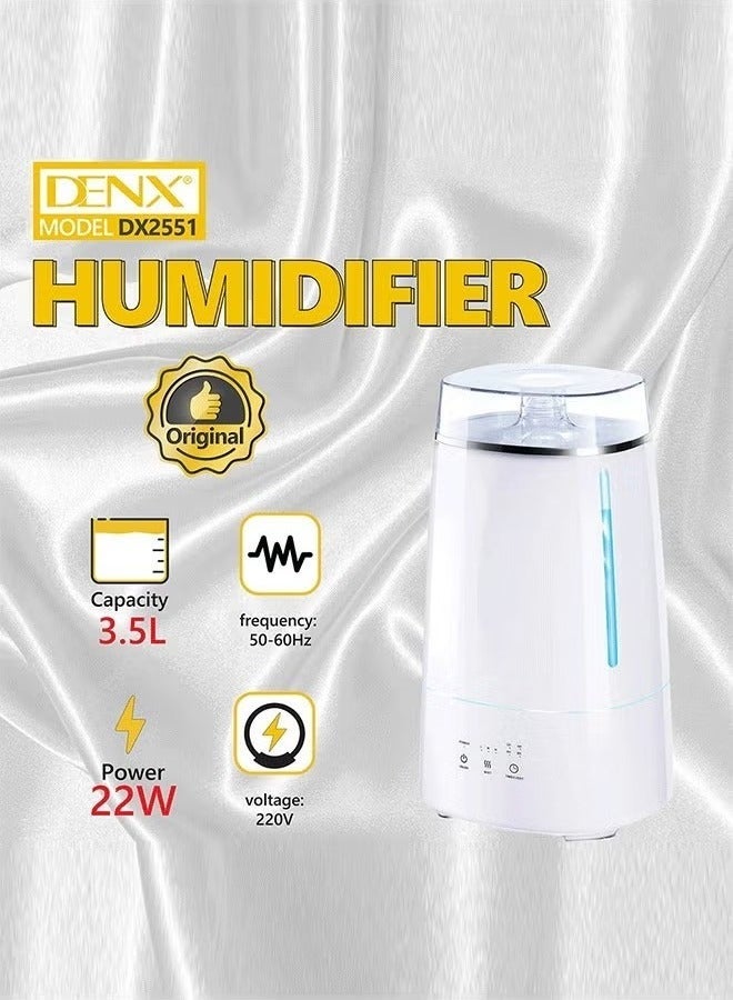 دينكس يتميز موزع الهواء بقوة 22 واط وسعة 3.5 لتر لترطيب وتنقية الهواء - Image 1