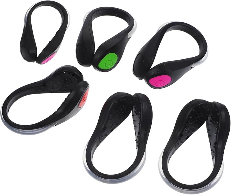 6Pcs LED Shoe Clip Lights RGB Night Running Safety Lights For Walking Biking Jogging Random Color - Image 1