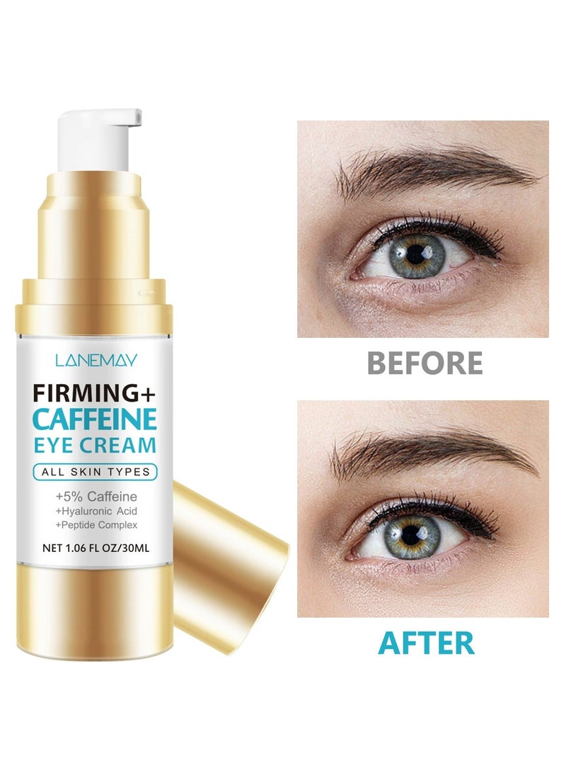 LANEMAY Caffeine Eye Cream – Brightening Firming Anti-Aging Eye Treatment, Gentle on Fine Lines with Antioxidant Formula - Image 3
