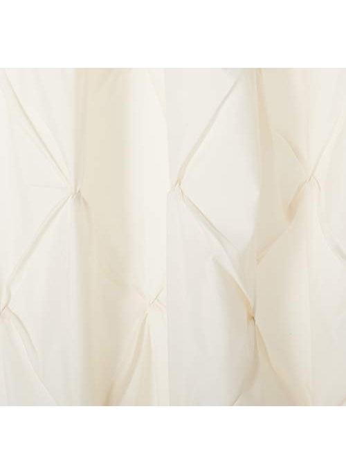 Comfort Spaces Comfort Spaces CS70-0099 Cavoy Bathroom Pintuck Shower Tufted Ruffle Pattern Modern Elegant Microfiber Fabric Bath Curtains  72""x72""  Ivory  - Image 5